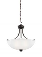  6616503-710 - Geary transitional 3-light indoor dimmable ceiling pendant hanging chandelier pendant light in bronz