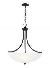  6616504-112 - Geary transitional 4-light indoor dimmable ceiling pendant hanging chandelier pendant light in midni
