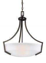  6624503-710 - Hanford traditional 3-light indoor dimmable ceiling pendant hanging chandelier pendant light in bron