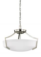  7724503-962 - Hanford traditional 3-light indoor dimmable ceiling flush mount in brushed nickel silver finish with