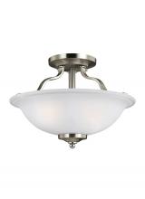  7739002-962 - Emmons traditional 2-light indoor dimmable ceiling semi-flush mount in brushed nickel silver finish