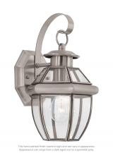  8037-965 - Lancaster traditional 1-light outdoor exterior small wall lantern sconce in antique brushed nickel s