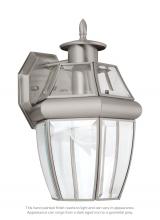  8038-965 - Lancaster traditional 1-light outdoor exterior medium wall lantern sconce in antique brushed nickel