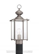  8257-965 - Jamestowne transitional 1-light outdoor exterior post lantern in antique brushed nickel silver finis