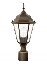  82938-71 - Bakersville traditional 1-light outdoor exterior post lantern in antique bronze finish with clear be