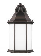  8438751-71 - Sevier traditional 1-light outdoor exterior large downlight outdoor wall lantern sconce in antique b