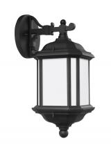  84530EN3-12 - Kent traditional 1-light LED outdoor exterior medium wall lantern sconce in black finish with satin