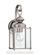  8457-965 - Jamestowne transitional 1-light medium outdoor exterior wall lantern in antique brushed nickel silve