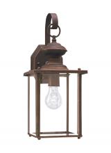  8458-71 - Jamestowne transitional 1-light large outdoor exterior wall lantern in antique bronze finish with cl