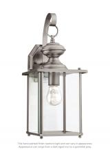  8458-965 - Jamestowne transitional 1-light large outdoor exterior wall lantern in antique brushed nickel silver