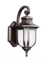  8536301-71 - Childress traditional 1-light outdoor exterior small wall lantern sconce in antique bronze finish wi