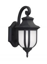 8536301EN3-12 - Childress traditional 1-light LED outdoor exterior small wall lantern sconce in black finish with sa