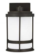  8590901DEN3-71 - Wilburn modern 1-light LED outdoor exterior Dark Sky compliant small wall lantern sconce in antique