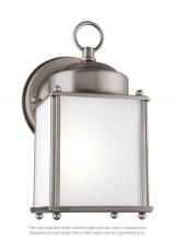  8592001-965 - New Castle traditional 1-light outdoor exterior wall lantern sconce in antique brushed nickel silver
