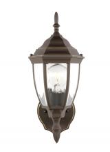  88940-71 - Bakersville traditional 1-light outdoor exterior round wall lantern sconce in antique bronze finish