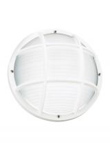  89807-15 - Bayside traditional 1-light outdoor exterior wall or ceiling mount in white finish with polycarbonat