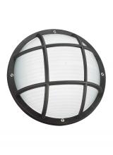  89807-12 - Bayside traditional 1-light outdoor exterior wall or ceiling mount in black finish with polycarbonat