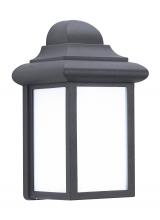  8788-12 - Mullberry Hill traditional 1-light outdoor exterior wall lantern sconce in black finish with smooth