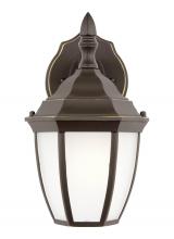  89936-71 - Bakersville traditional 1-light outdoor exterior round small wall lantern sconce in antique bronze f