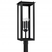 Capital 934643BK - 4-Light Post Lantern in Black with Clear Glass