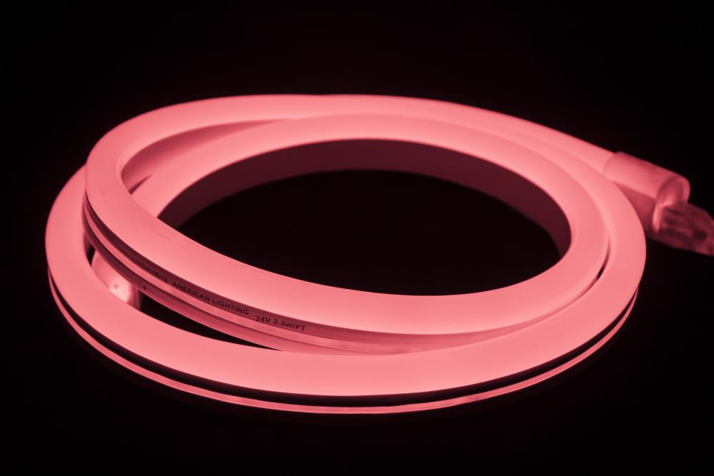 POLAR2 Neon, 150&#39; Reel, 24 Volt, 2.8 W/Ft, 12&#34; Cuttability, Opaque Jacket, Pink LED,