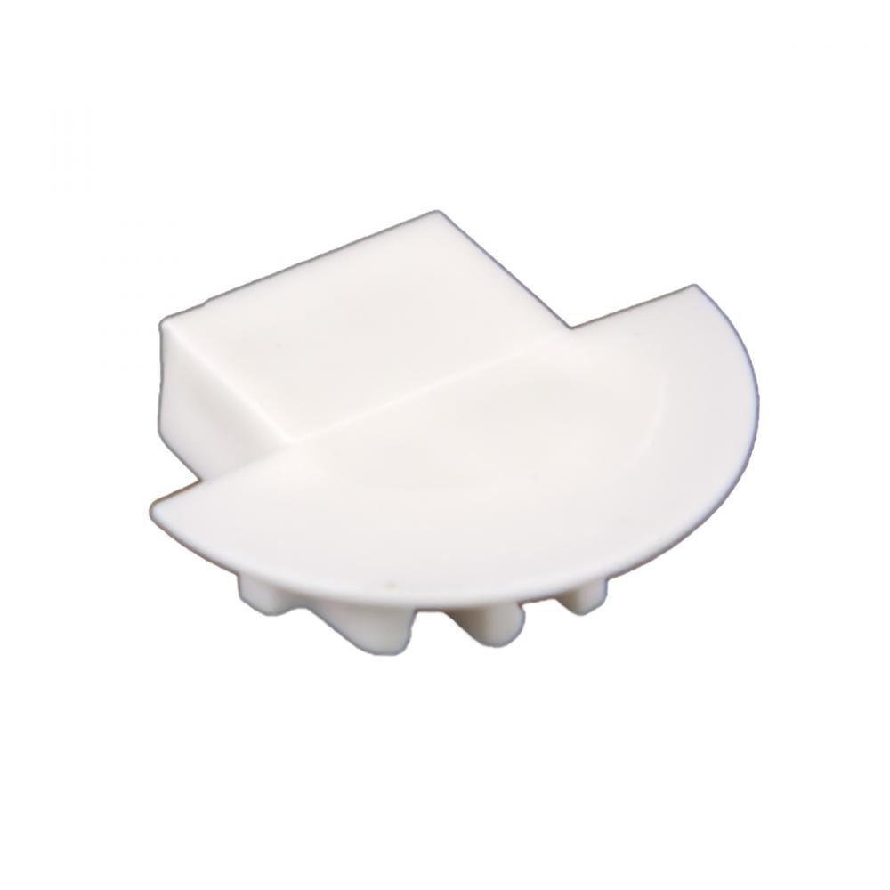 END CAP WITH WIRE FEED HOLE FOR PE-AA1DF, WHITE PLASTIC