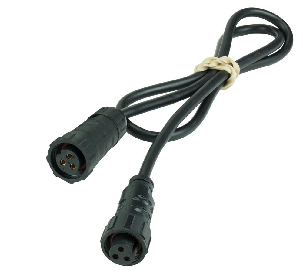 15FT SHIELDED SIGNAL CABLE, BK INTERCONNECTABLE,MALE & FEMALE TWIST CONNECTORS