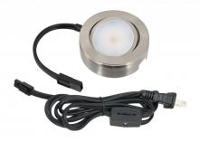  MVP-1-NK - MVP LED Puck Light, 120 Volts, 4.3 Watts, 200 Lumens, Nickel, Single Puck Kit with Roll Sw