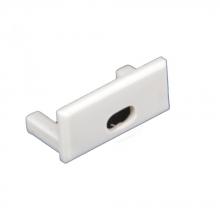  PE-HELM-FEED - END CAP WITH WIRE FEED HOLE FOR HELM EXT., WHITE PLASTIC