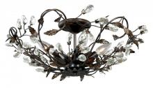 C0023 - Jardin 19-in Semi Flush Ceiling Light Architectural Bronze and Gold Accents