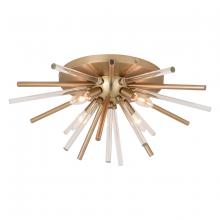  C0250 - Aria 22.5 in. 4 Light Flush Mount Natural Brass