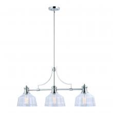  H0221 - Beloit 3L Linear Chandelier Satin Nickel