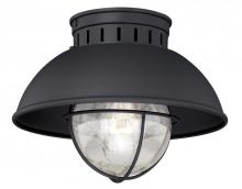  T0142 - Harwich 10-in Outdoor Flush Mount Ceiling Light Textured Black