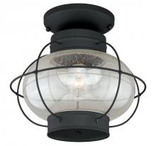  T0144 - Chatham 13-in Outdoor Semi Flush Mount Ceiling Light Textured Black