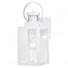  T0568 - Medinah Dualux 5 in. W Outdoor Motion Sensor Wall Light Textured White