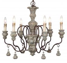  CHAN8122-6 - The Imperial Castle 6-light Chandelier