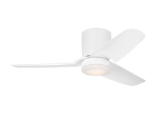 Visual Comfort & Co. Fan Collection 3CGHR44RZWD - Colgin 44 Hugger LED Ceiling Fan in Matte White with Matte White Blades and Light Kit