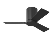 Visual Comfort & Co. Fan Collection 3RZHR32MBK - Rozzen 32 Hugger Ceiling Fan in Midnight Black with Midnight Black Blades
