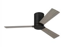  3RZHR52AGP - Rozzen 52-inch indoor/outdoor Energy Star hugger ceiling fan in aged pewter finish