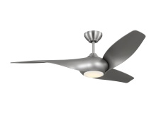 Visual Comfort & Co. Fan Collection 3TNSM52BSD - Topan Smart 52 LED Ceiling Fan in Brushed Steel with Silver Blades and Light Kit