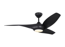 Visual Comfort & Co. Fan Collection 3TNSM52MBKD - Topan Smart 52 LED Ceiling Fan in Midnight Black with Midnight Black Blades and Light Kit
