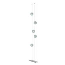  289520-LED-STND-82-YL0668 - Abacus 5-Light Floor to Ceiling Plug-In LED Lamp