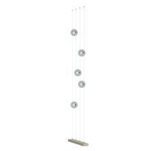  289520-LED-STND-84-YL0668 - Abacus 5-Light Floor to Ceiling Plug-In LED Lamp