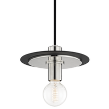  H137701S-PN/BK - 1 Light Small Pendant