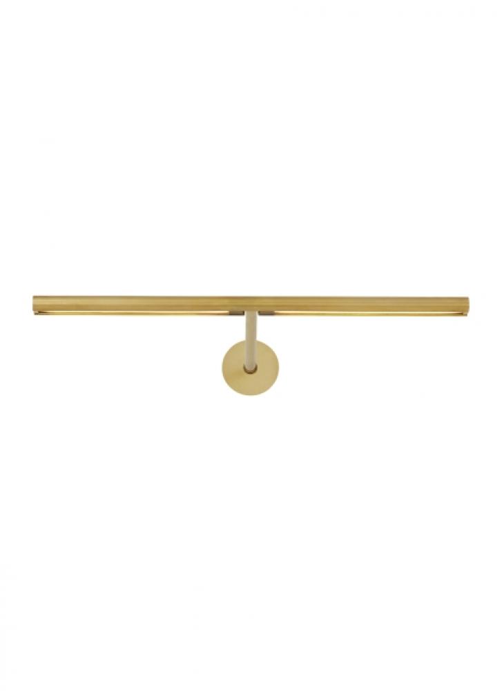Modern Plural Dome dimmable LED 12 Picture Light in a Natural Brass/Gold Colored finish