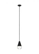  700TRSPACPA1PB-LED930 - Modern Cupola dimmable LED Port Alone Ceiling Pendant Light in a Nightshade Black finish