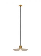  700TRSPAEVS1PNB-LED930 - Modern Eaves dimmable LED Port Alone Ceiling Pendant Light in a Natural Brass/Gold Colored finish