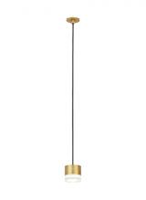  700TRSPAGBL1PNB-LED930 - Modern Gable dimmable LED Port Alone Ceiling Pendant Light in a Natural Brass/Gold Colored finish