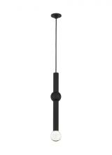  700TRSPAGYD1PB-LED930 - Modern Guyed dimmable LED Port Alone Ceiling Pendant Light in a Nightshade Black finish