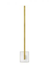  700WSKLE30NBNB-LED930-277 - The Klee 30-inch Damp Rated 1-Light Integrated Dimmable LED Wall Sconce in Natural Brass